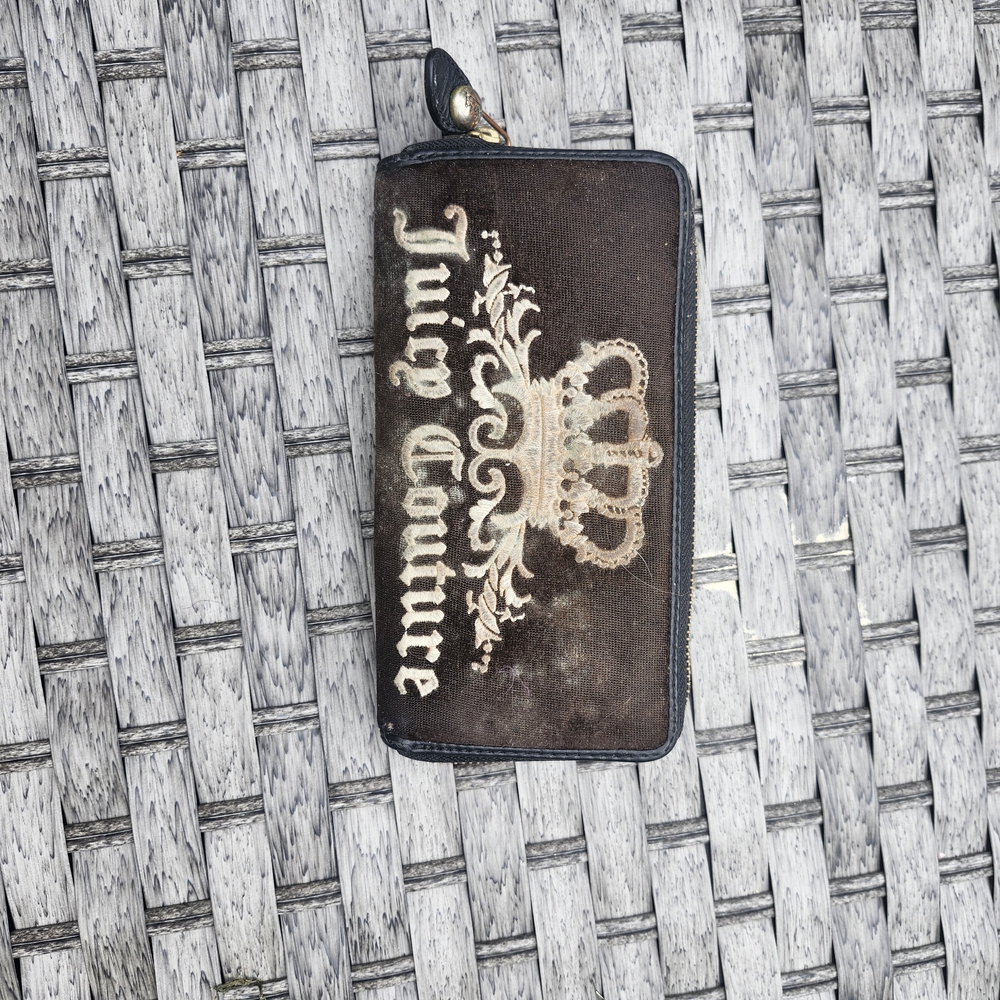 Juicy Couture Dark Brown Wallet with Gold Crown